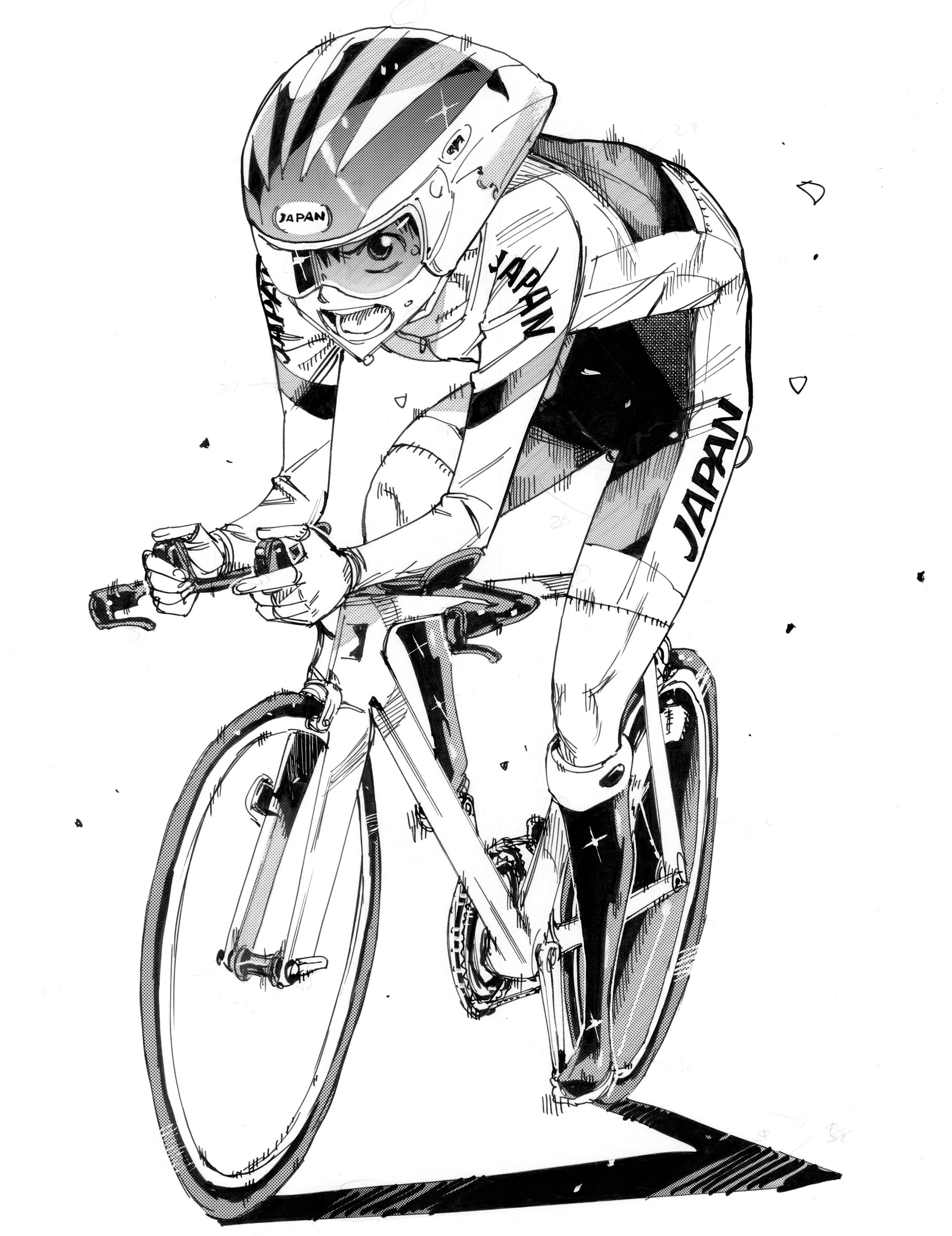 自転車競技のパネルがぞう