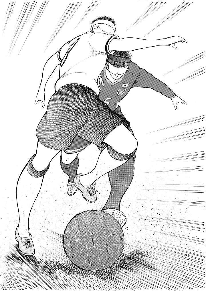 ごにんせいサッカーのパネルがぞう